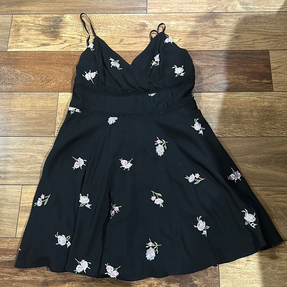 Black Spaghetti Strap Mini Dress